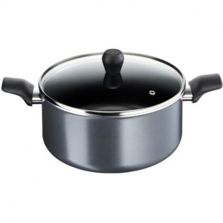 Faitout Minute 24 cm TEFAL + couvercle - Gris -B3184602