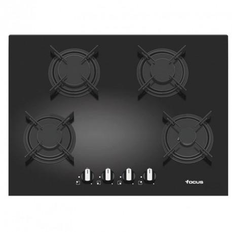 Plaque de Cuisson Vitro Crystal FOCUS F410B 4 Feux 70 cm Noir