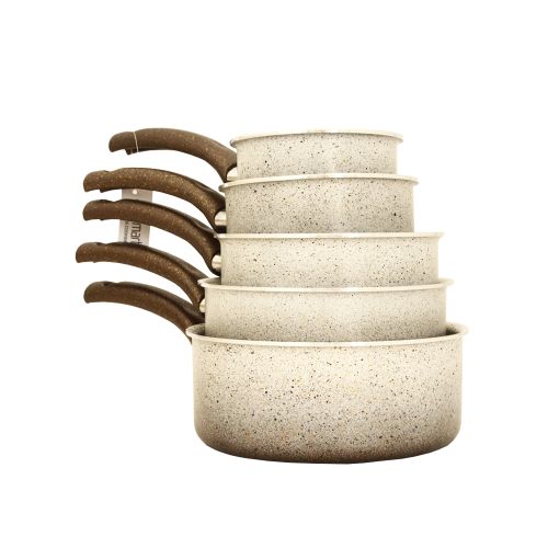 Set De 5 Casseroles Martef  - Granite - Beige