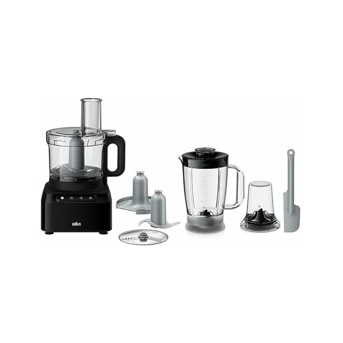 Braun Robot multifonction - FP3132BK - 800W - 2,1L - blender 1,2L - 2 vitesses + pulse
