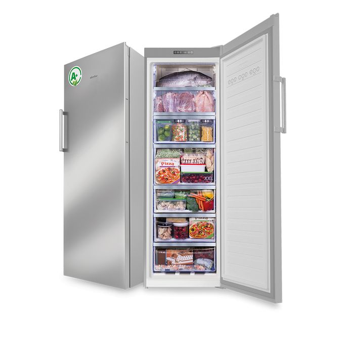 Congélateur Vertical SIMFER FS 8408 ENF A+D 290 Litres NoFrost - Inox - 8 Tiroirs