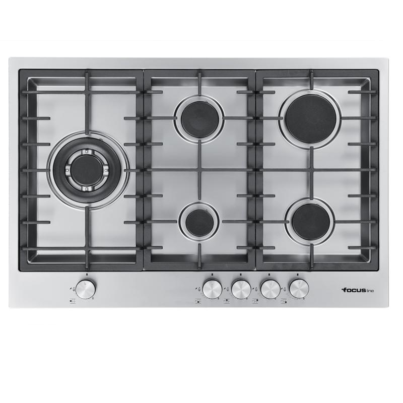 PLAQUE BOSCH 5F 75CM EN FONTE INOX