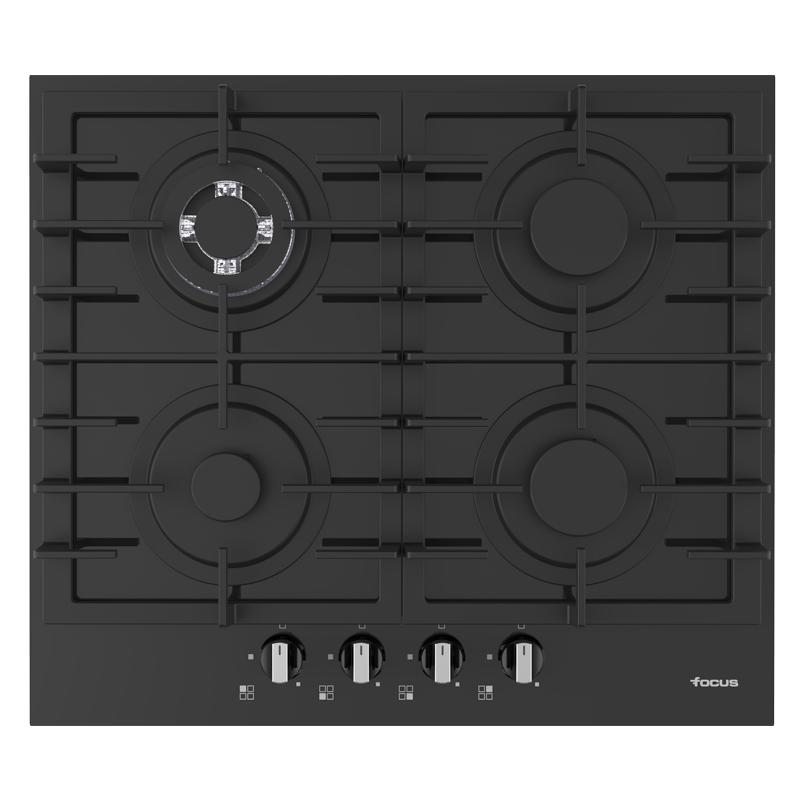 Plaque de Cuisson FOCUS F.405B 4 Feux 60 cm - Vitro Crystal Noir