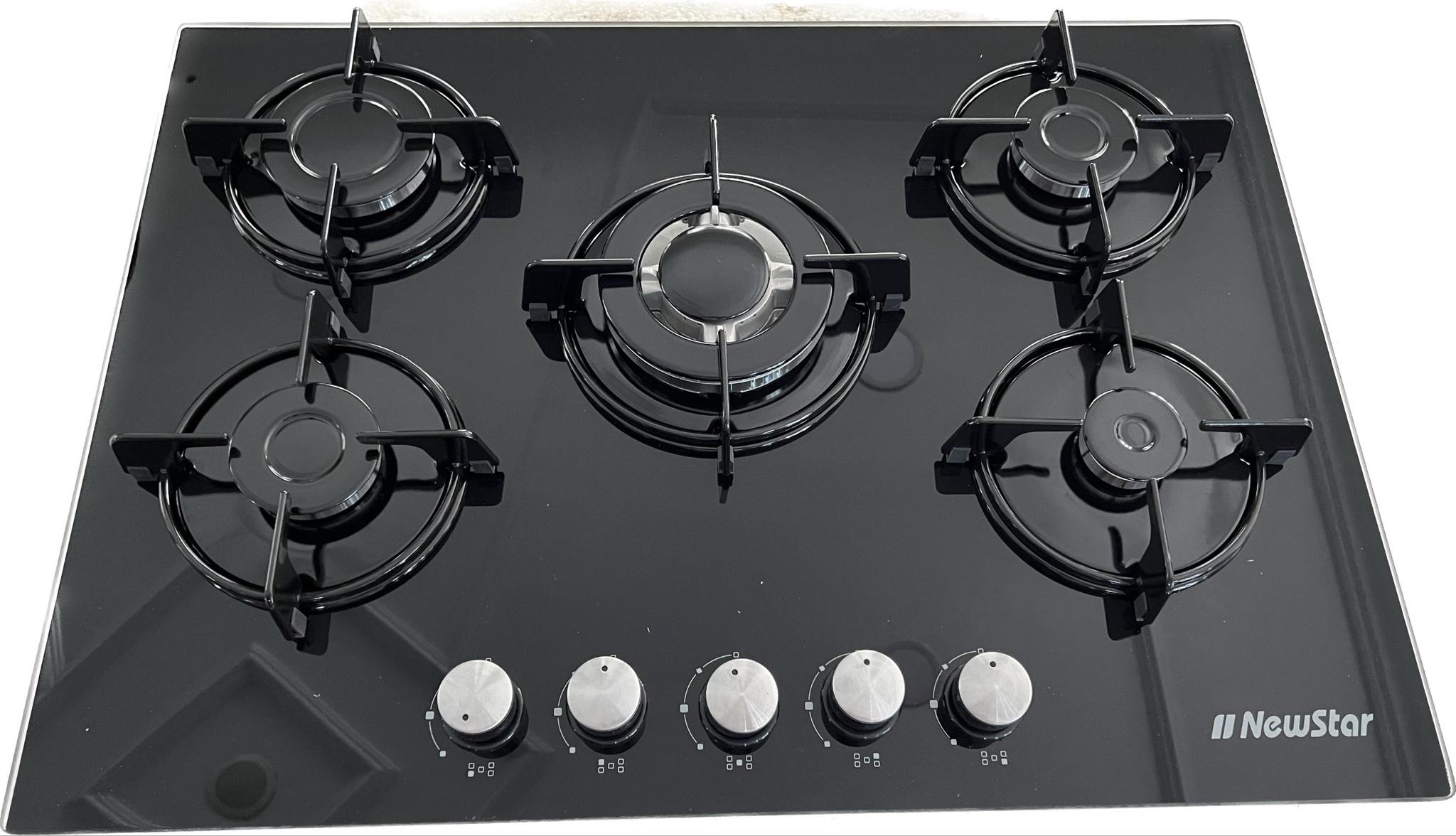 Plaque de Cuisson NEWSTAR 5 feux vitro noir - 4+1 GEBF
