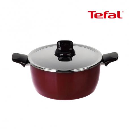 Faitout avec couvercle Tefal D5025452 pleasure 30cm - rouge