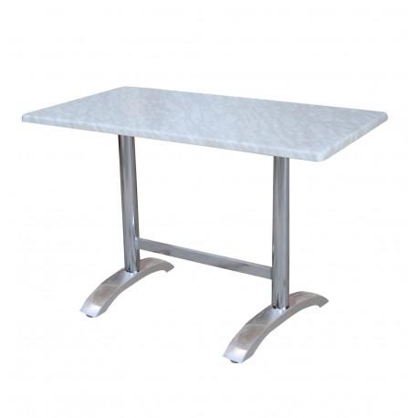 Table 120x80cm WERZALIT SOCLE ALU TC0062