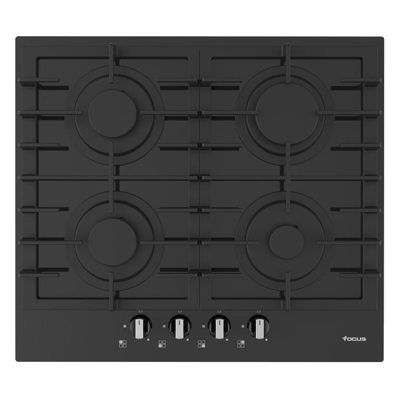 Plaque de Cuisson FOCUS F.404B 4 Feux 60 cm - Vitro Crystal Noir