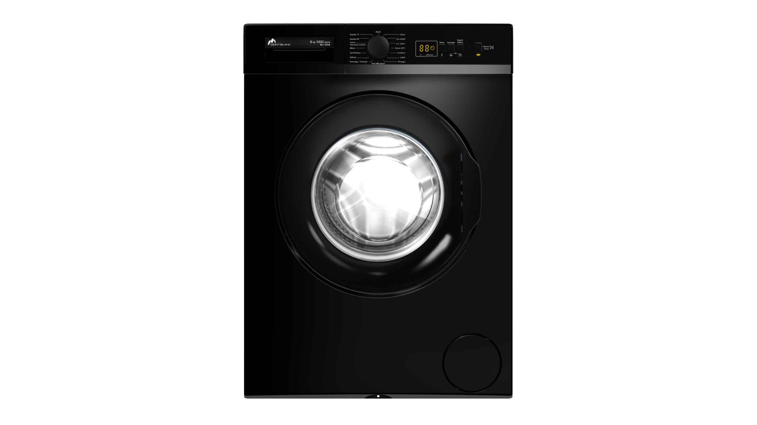 Lave Linge Frontal MONTBLANC WM7100N 7kg - 1000 Trs - Noir