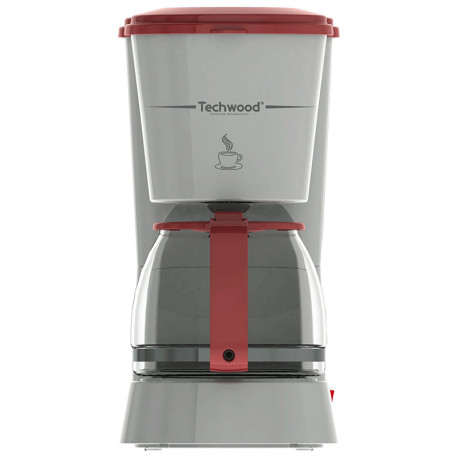 Cafetière TECHWOOD TCA-685 6 Tasses - Gris & Rouge