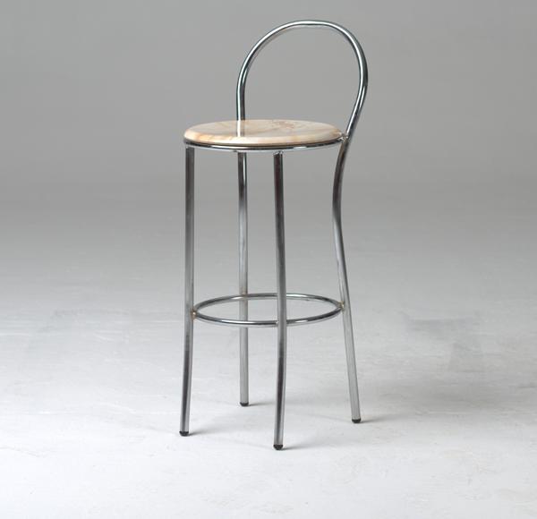 Tabouret Dos Chromé