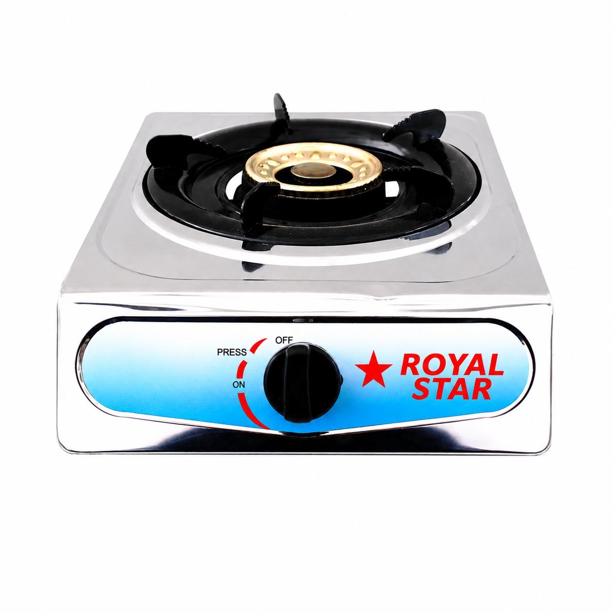 RECHAUD PLAT ROYAL STAR 1 FEUX A GAZ - INOX