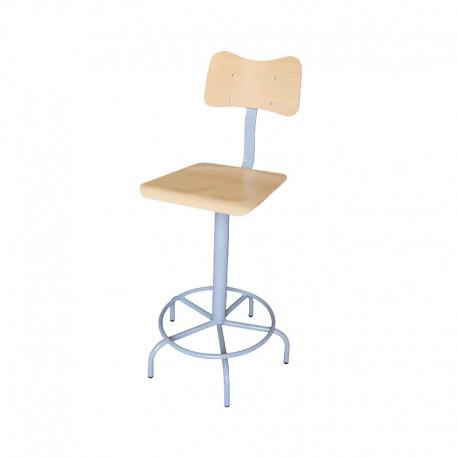 CHAISE LABORATOIRE FIXE A HAUTEUR VARIABLE LABO002