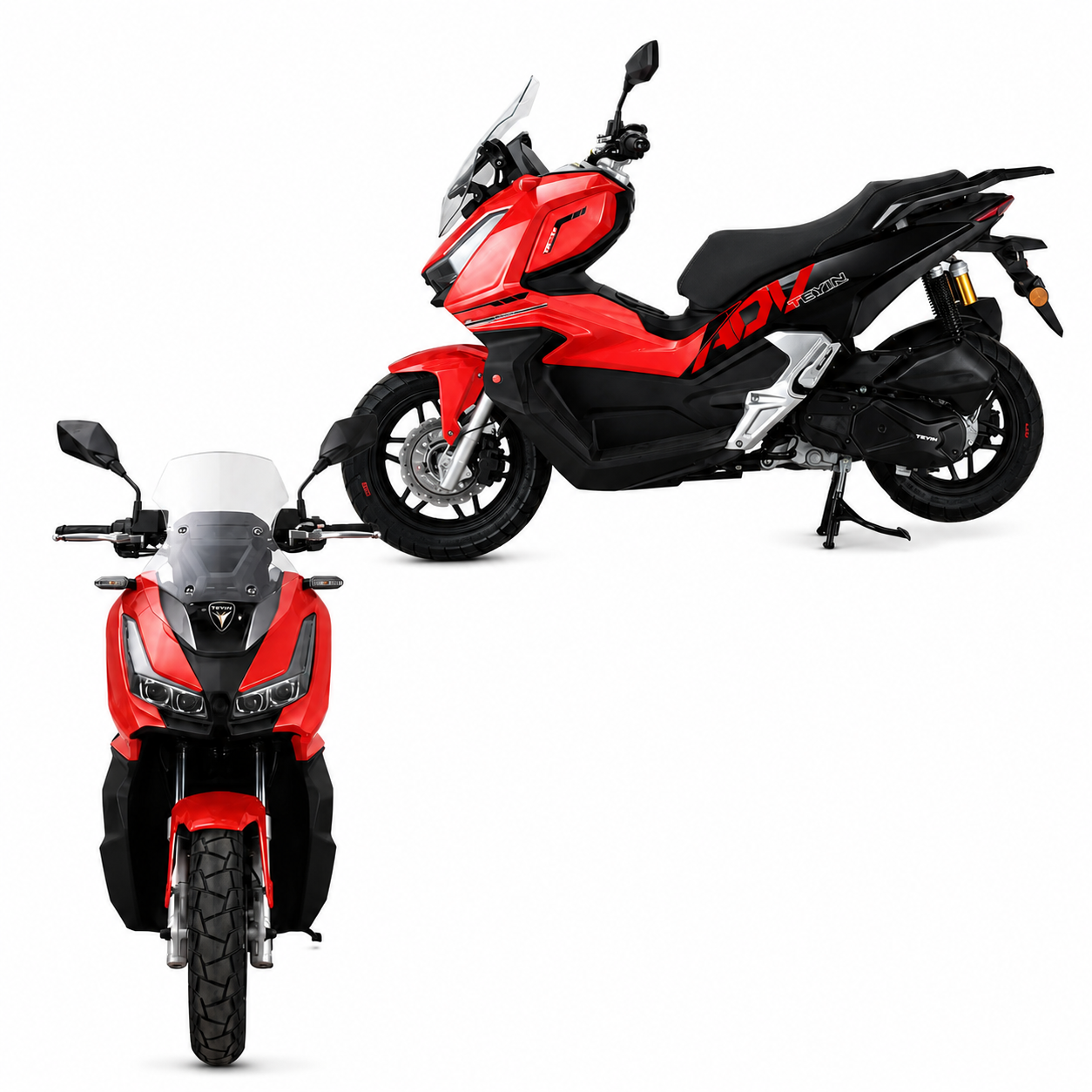 SCOOTER LM ADV V2 125CC injection ABS + TCS - ROUGE / NOIR