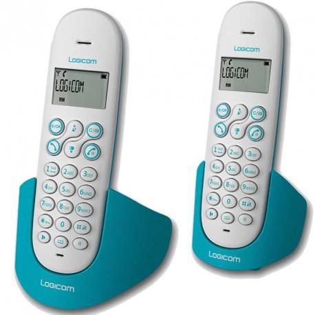 Téléphone Sans Fil DECT LOGICOM DUO 250 - Turquoise