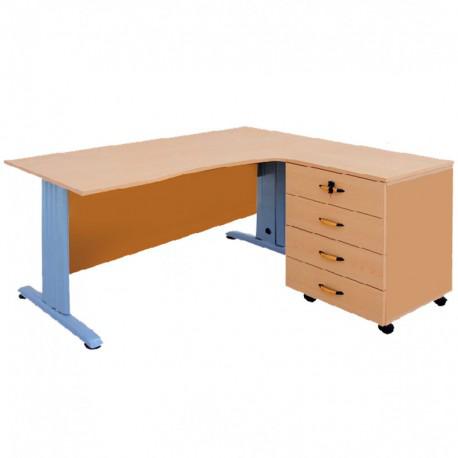 Bureau OPERATEUR BASE + 4 TIROIRS BO008