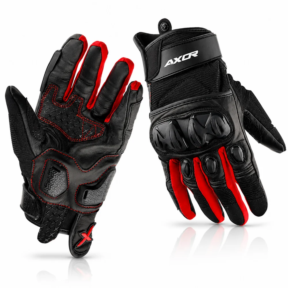 Gants de moto Axor Viper - XL -Noir/ Rouge