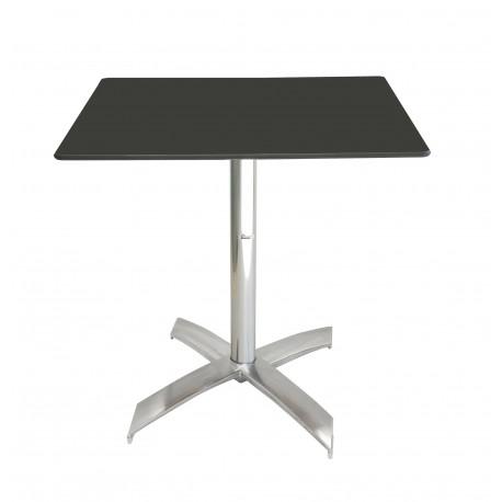 Table 60x60cm COMPACT SOCLE X ALU TBIS106
