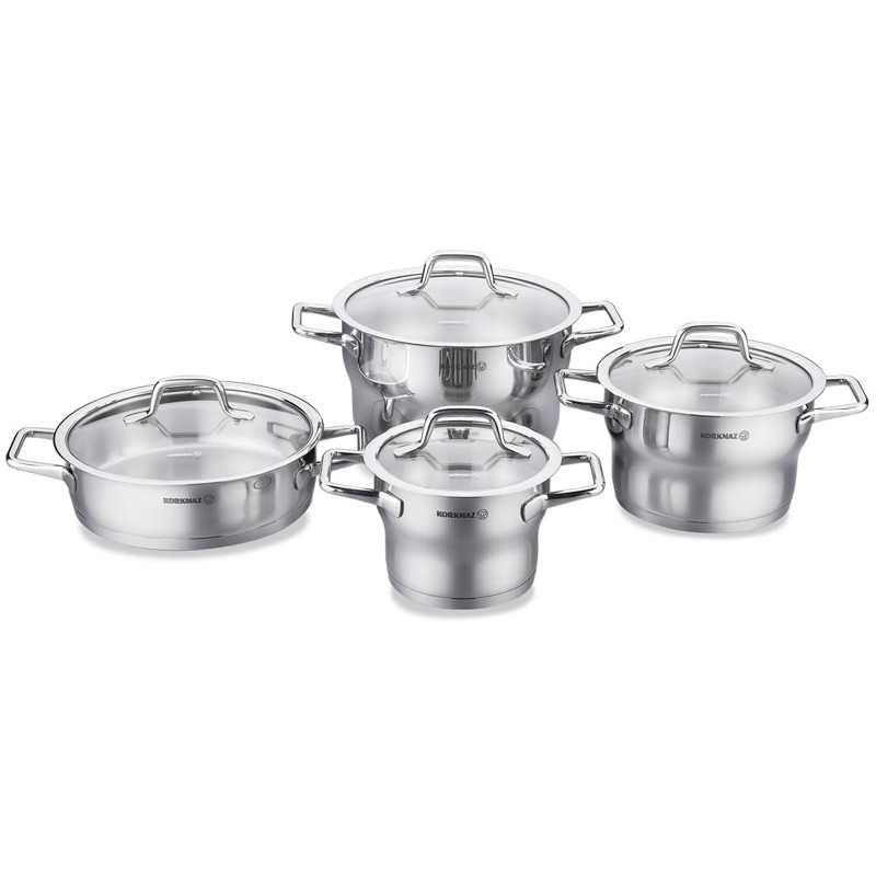 Set De Cuisine Korkmaz Estima A1957 8 Pièces Inox
