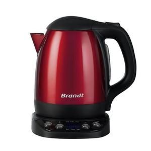 Bouilloire BRANDT 1.2L Rouge Aff Elec 2000W