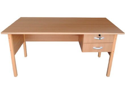 Bureau SOTUFAB CLASSIQUE + 2 TIROIRS - BS0119 L : 140cm H : 75 cm P : 70 cm