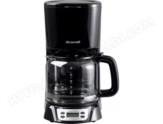 Cafetière Noir BRANDT 1,8L 18 tasses 1000W Aff Elect