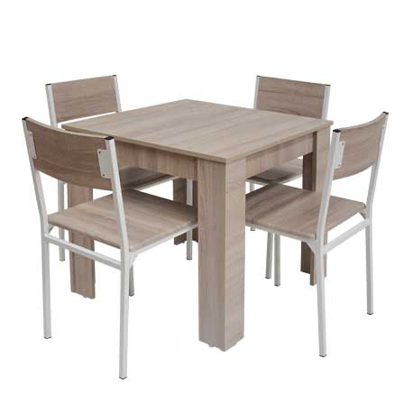 PACK SALLE A MANGER FLORA + 4 CHAISES SERENA PACK54CB/CB-BC