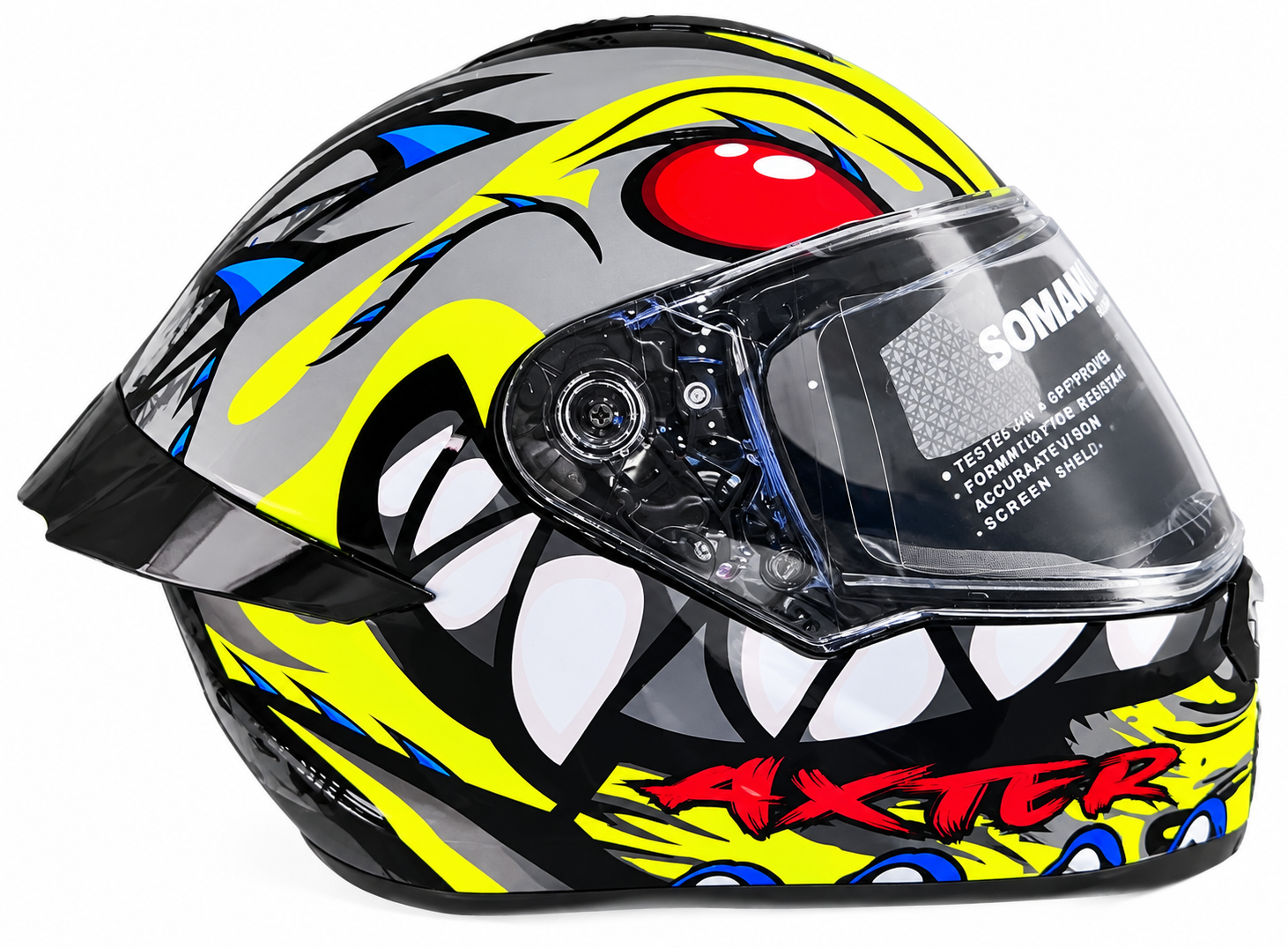 CASQUE AEROSTAR INTEGRAL AXTER D4 XL - NOIR/JAUNE FLUO