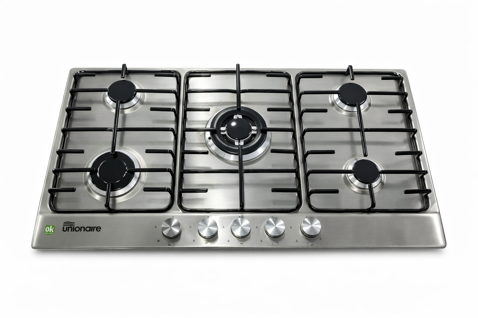 Plaque de cuisson à gaz UNIONAIRE encastrable i-Cook 5 feux - Inox - 90 cm - BH5090S-8-IS