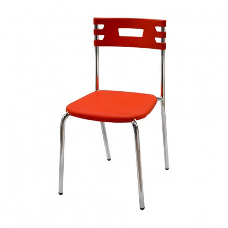 Chaise-SOTUFAB-Chrome-City-Rouge-CHC0040RG