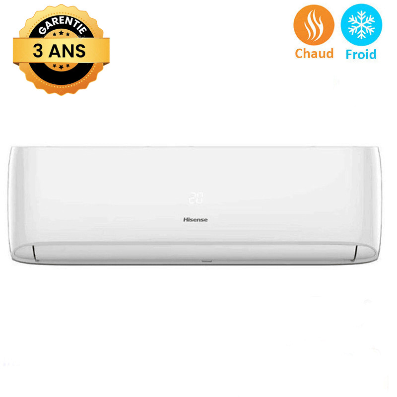 Climatiseur Hisense 9000 BTU - AS-09HW4 - Chaud Froid - Blanc