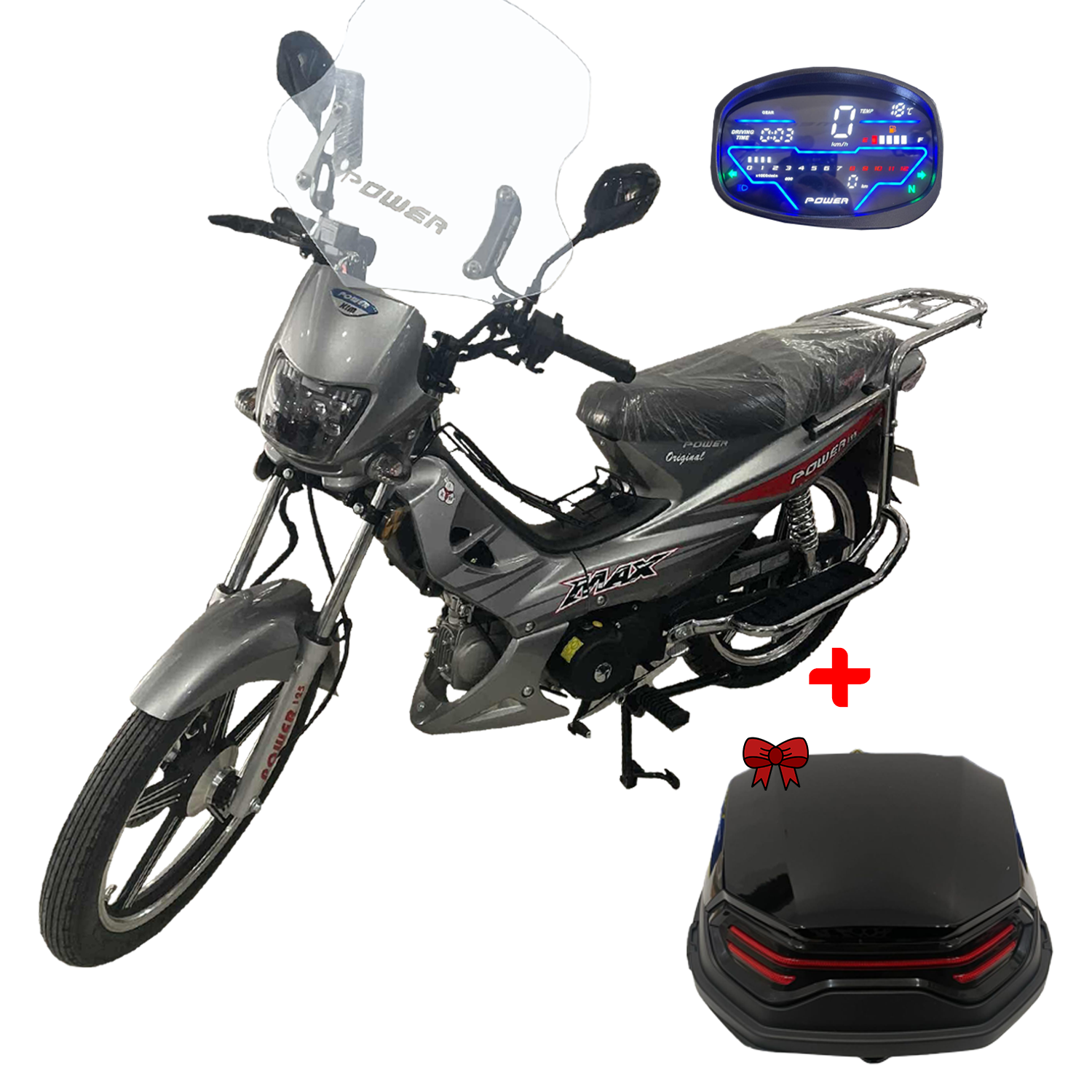 Motocycle FORZA POWER 125CC Digital -GRIS + Carte Grise
