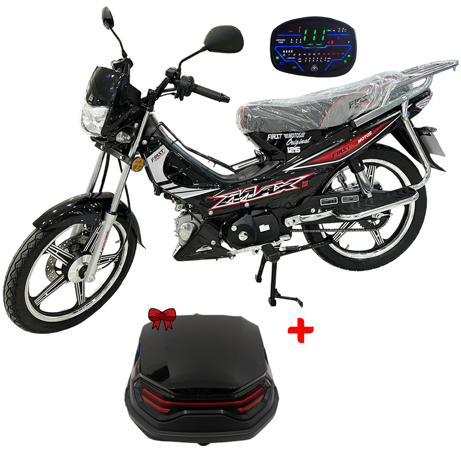 Motocycle Forza MotoStars FIRST MAXIII 3- 125CC - DIGITAL Noir