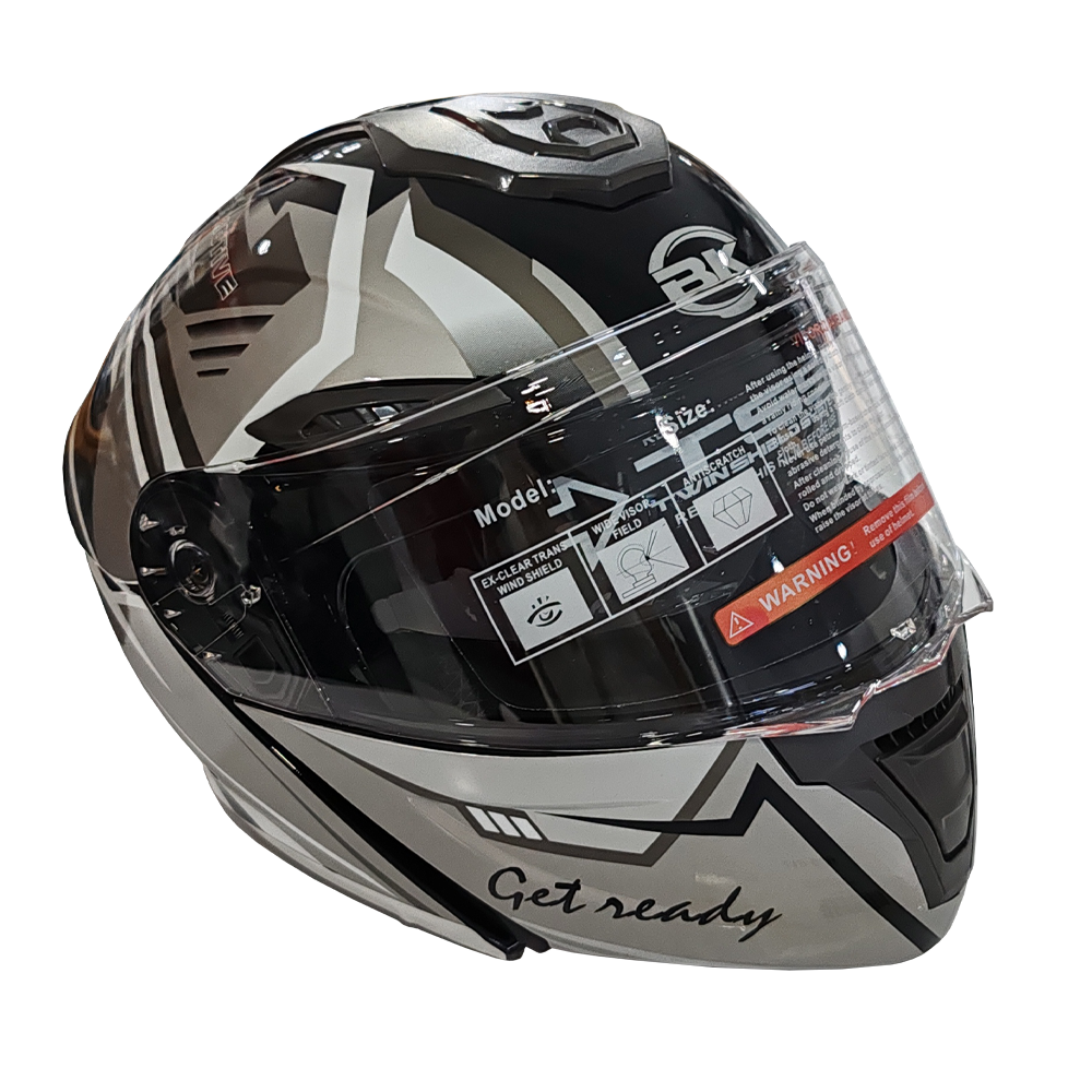 CASQUE B.K 911-R1 NOIR/GRIS XL