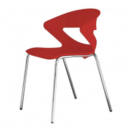 Chaise-SOTUFAB-CRYSTAL-Rouge-Chrome-CHC0041RG