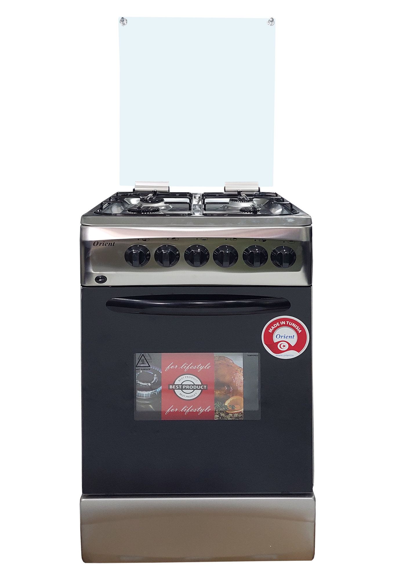 Cuisinière à gaz ORIENT 4 feux -INOX- OC-50-60 SIT (Gaz Bouteille)