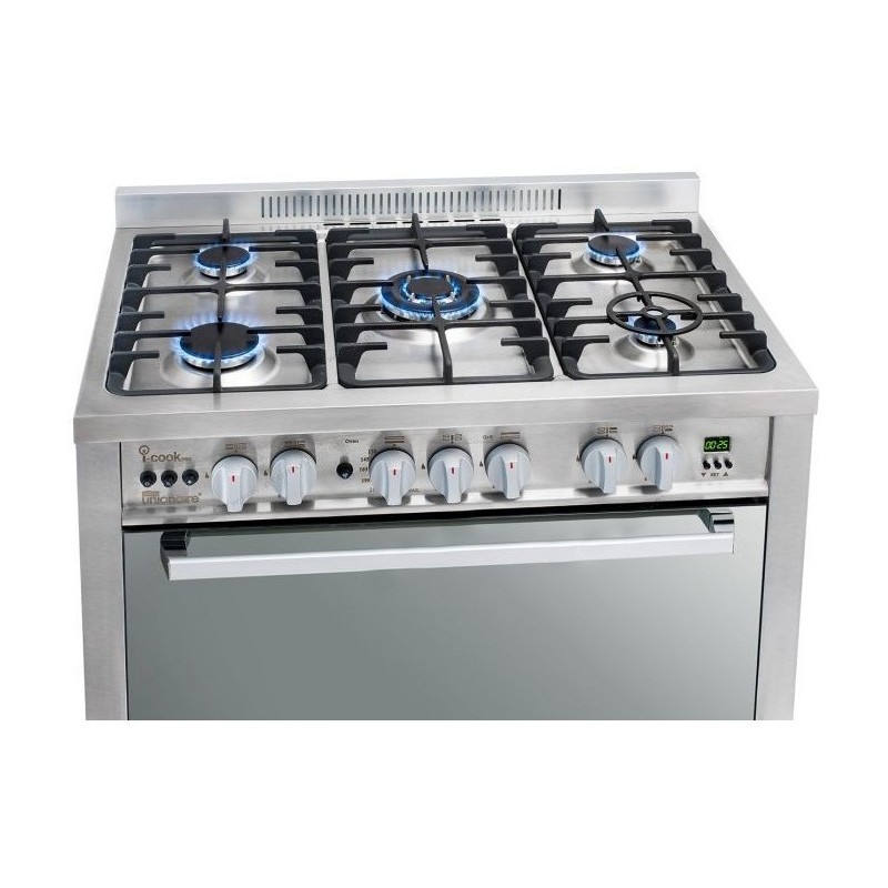 Cuisinière à Gaz 5 Feux Inox - 60 X 90 Cm - Garantie 12 mois