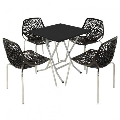 Table CARRE PVC 70x70 cm TBIS034 - Noir