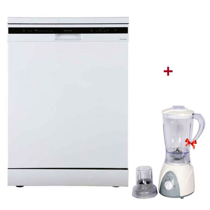 Lave Vaisselle BRANDT DFP129DW 12 Couverts - Blanc + Blender Galaxy Offert