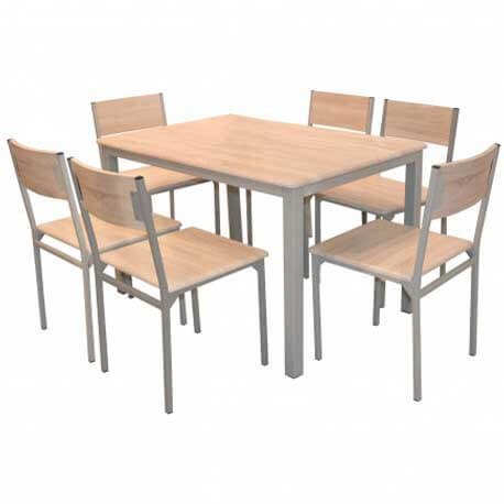 PACK SALLE A MANGER TABLE SERENA +6 CHAISES SERENA PACK01