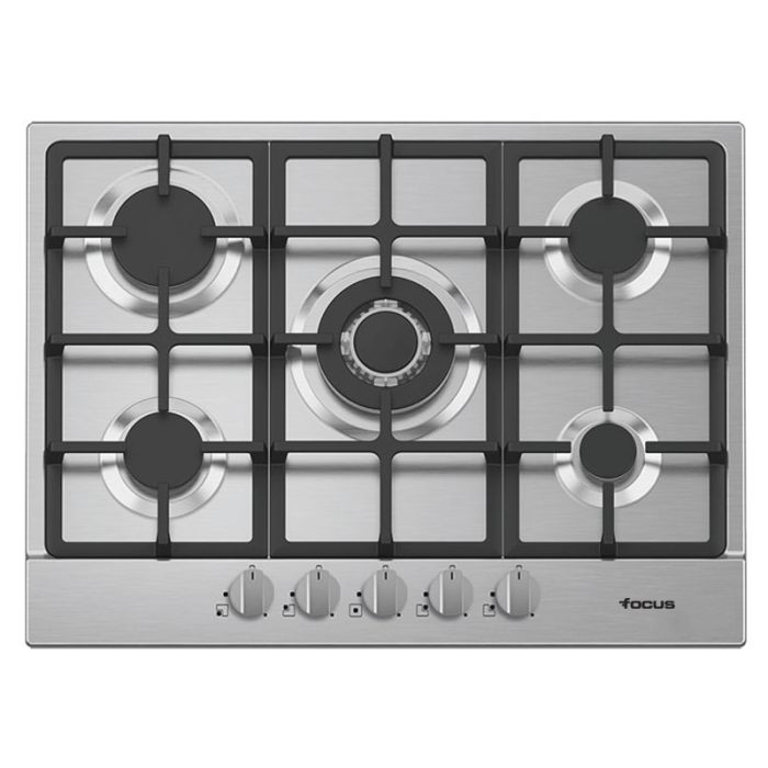 Plaque De Cuisson Focus 5 Feux 70Cm Inox - F.4078XS