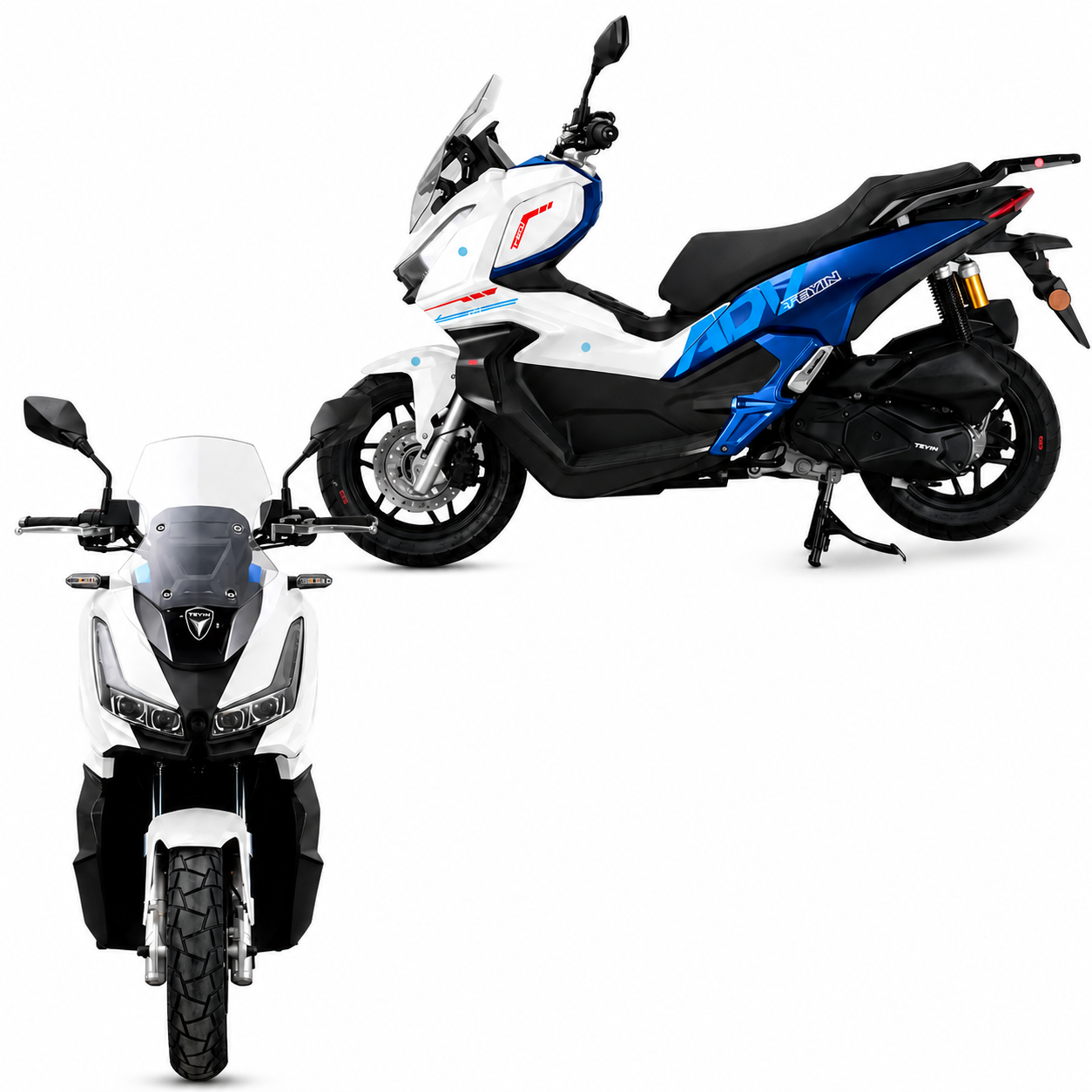 SCOOTER LM ADV V2 125CC injection ABS + TCS - BLANC / BLEU