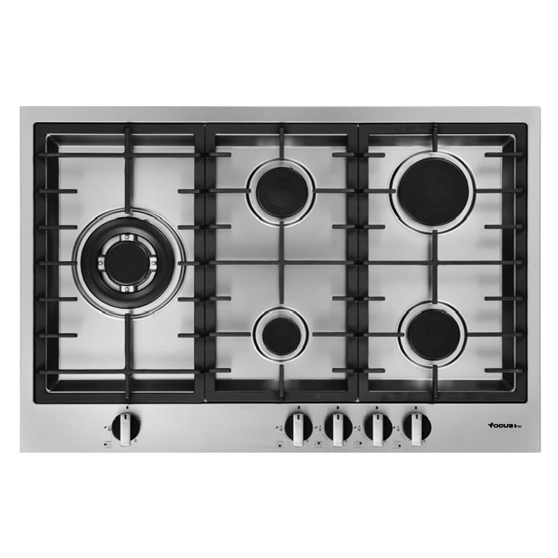 Plaque Encastrable FOCUS FILO.75  -75cm - 5 Feux - Inox