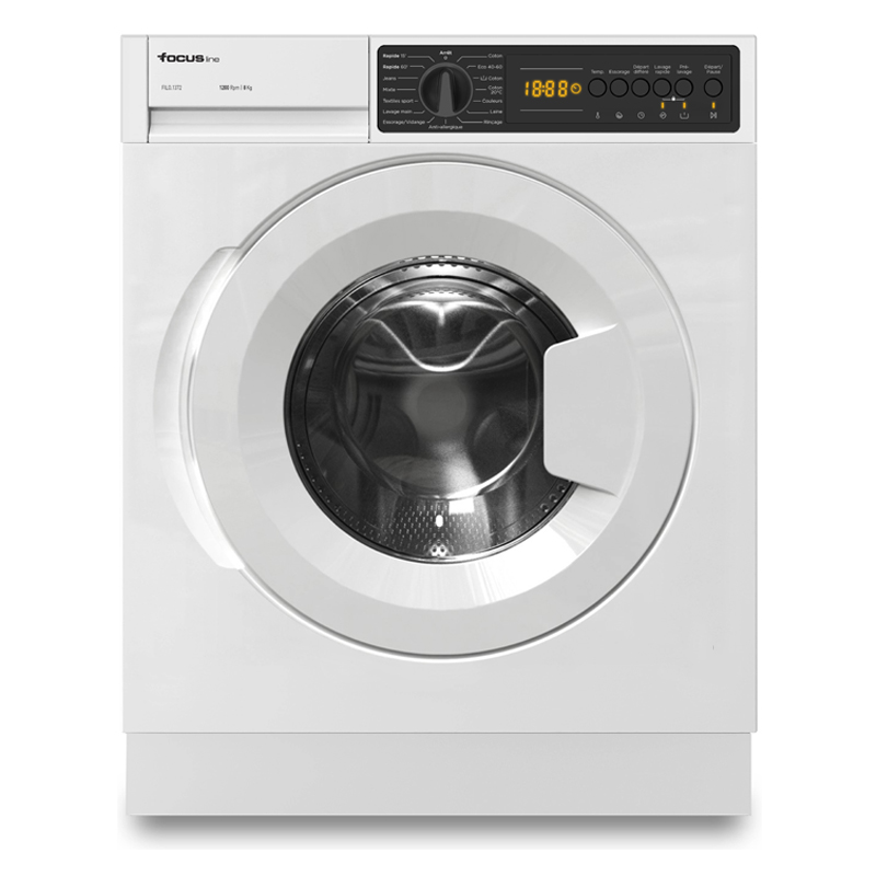 Lave Linge Encastrable FOCUS FILO.1372 - 8Kg - 1200 tr