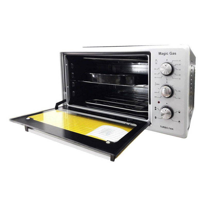 Four électrique Magic Gas 48L Ventilé - Tourne Broche - 1300W - Silver