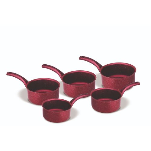Casserole Martef Granite  – 5 pièces – Rouge