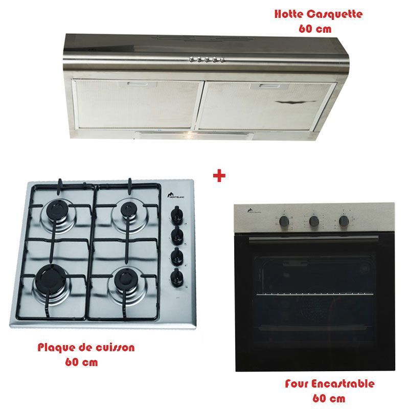 Pack Eco Encastrable MONT-BLANC 60 cm 6 Fonctions - Inox