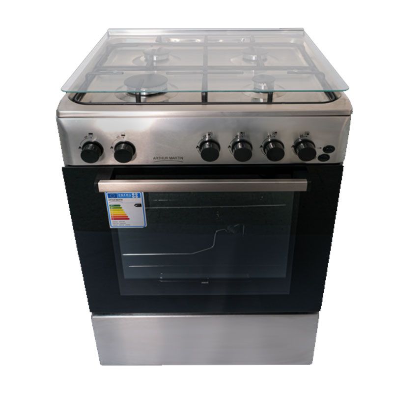 Cuisinière à Gaz ARTHUR MARTIN AME60IX 60cm 4 Feux Avec Four