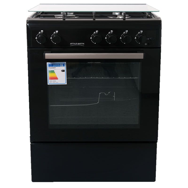 Cuisinière à Gaz ARTHUR MARTIN AMG60N 60cm 4 Feux - Noir