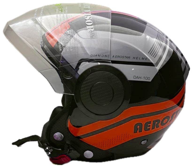 CASQUE AEROSTAR DEMI PULSE D3 XL - NOIR / ORANGE