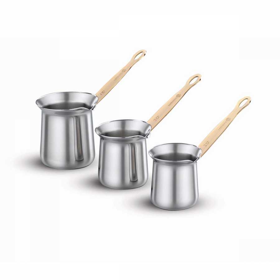 Set de 3 pots cafetière Korkmaz Rosanna INOX - A1233
